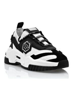 Philipp Plein Trainer Sneakers Predator, White / Black - 42 (US 8.5 - 9))